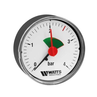 Манометр аксиальный MAL (F+R101), подключение сзади, Watts В Москве
