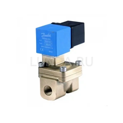 Клапан соленоидный EV220W 10-50, с сервоприводом, с катушкой, уплотнение NBR (нормально закрытый), Danfoss В Москве
